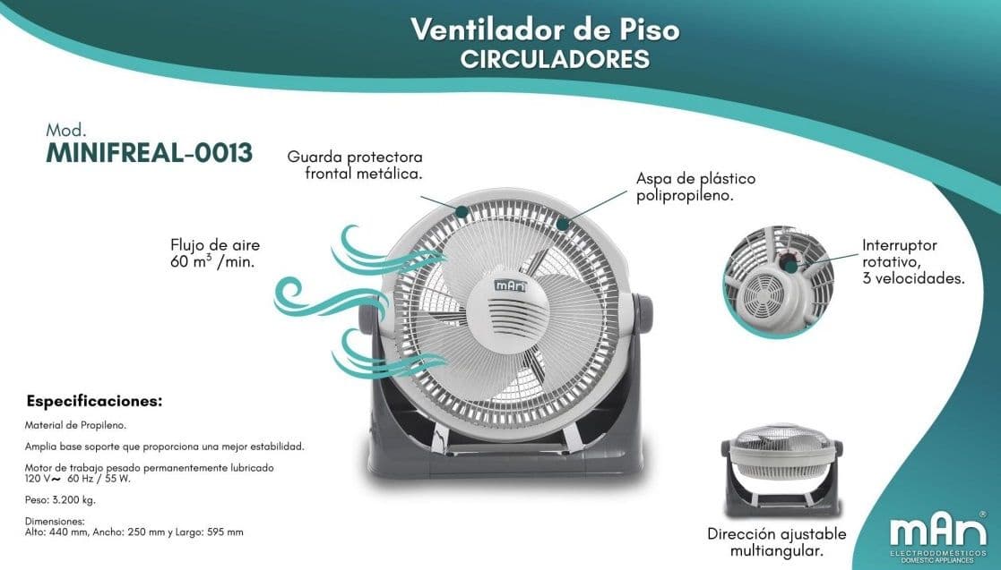 VENTILADOR MAN MINI MOD: CF00013PGR154, imagen 2