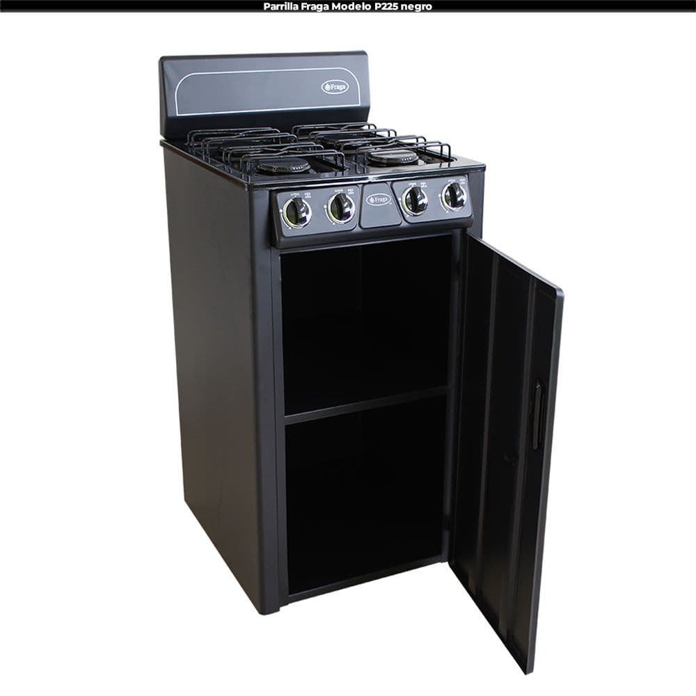 PARRILLA FRAGA CON GAVINETE 4Q P-225 NEGRO, imagen 3