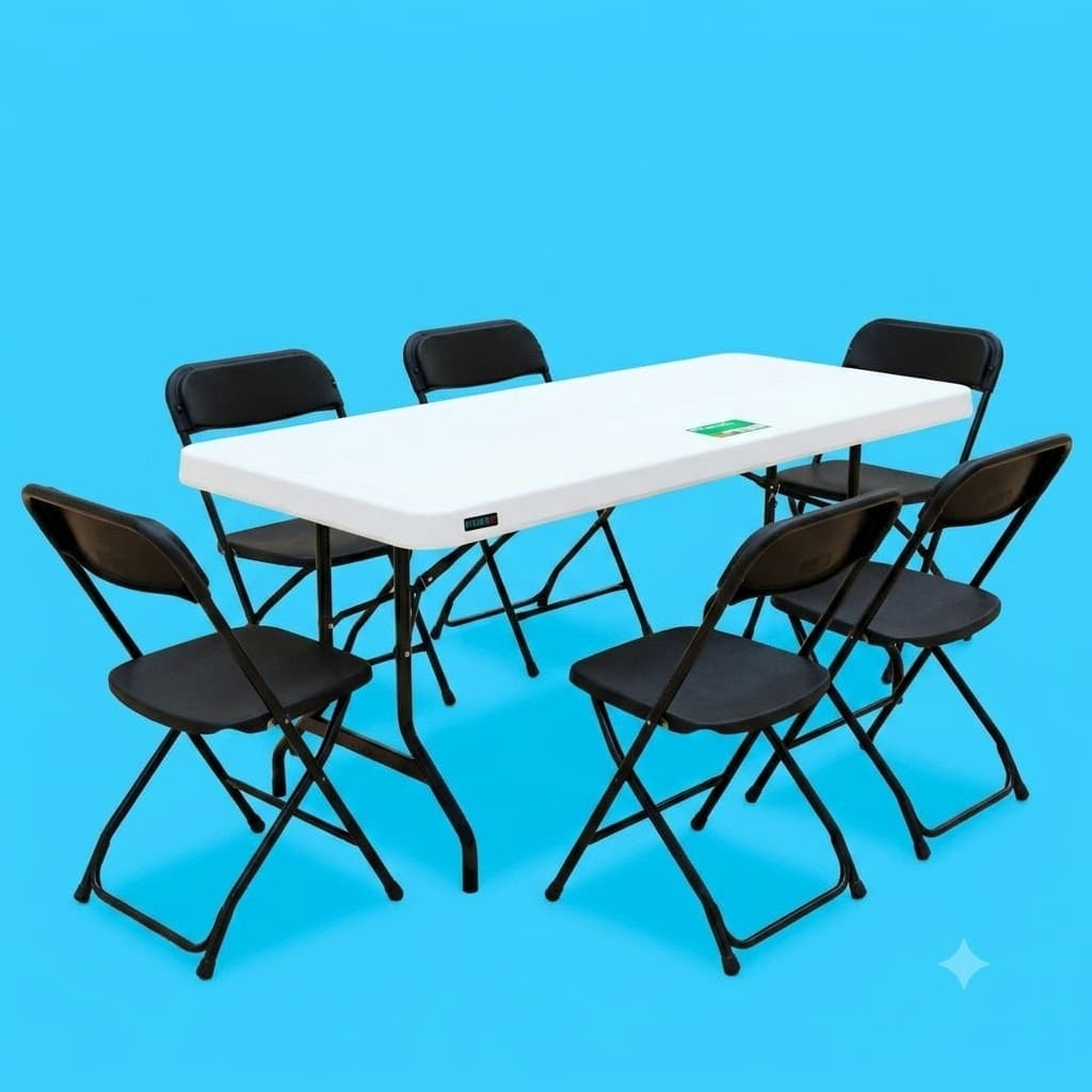 JUEGO DE MESA DUNA 1.80 MAS 6 SILLAS DUNA STANTON