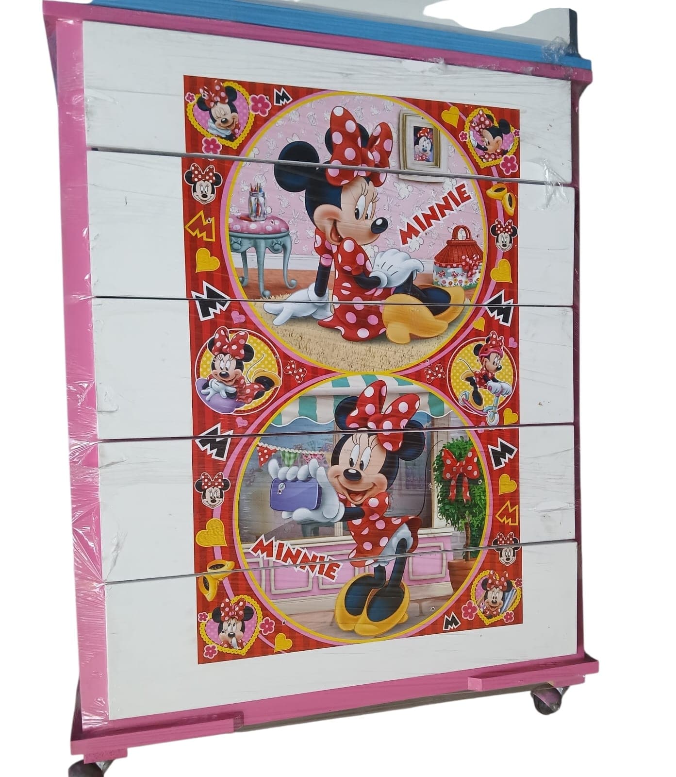 CAJONERA INFANTIL ROSA CON ESTAMPADO, imagen 3