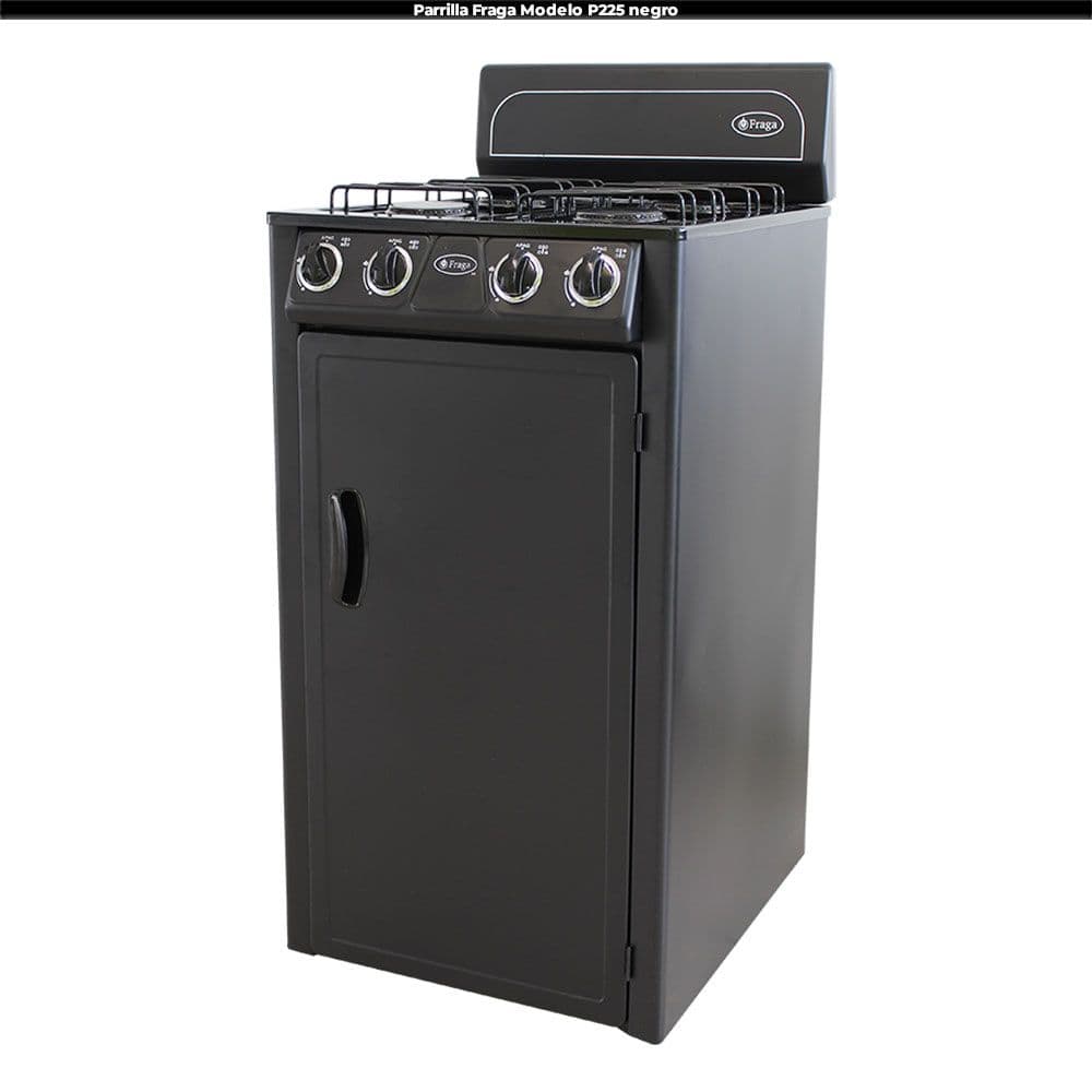 PARRILLA FRAGA CON GAVINETE 4Q P-225 NEGRO